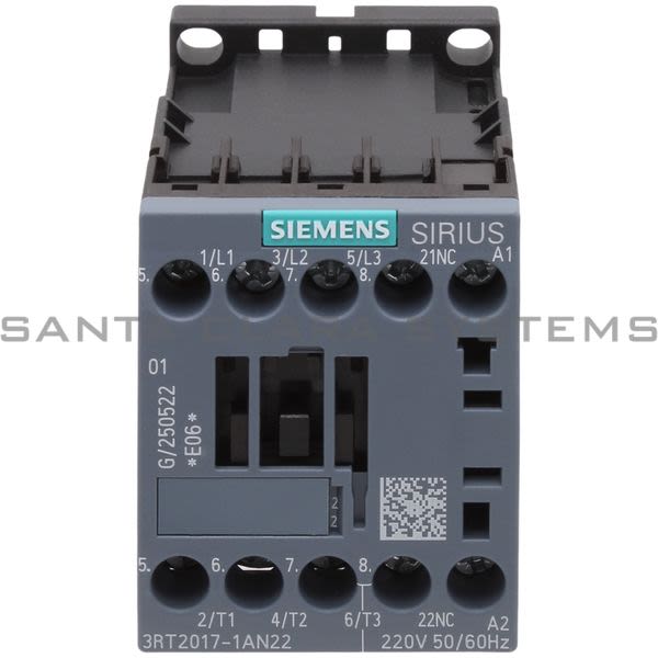 Siemens 3RT2017-1AN22 Contactor Product Image