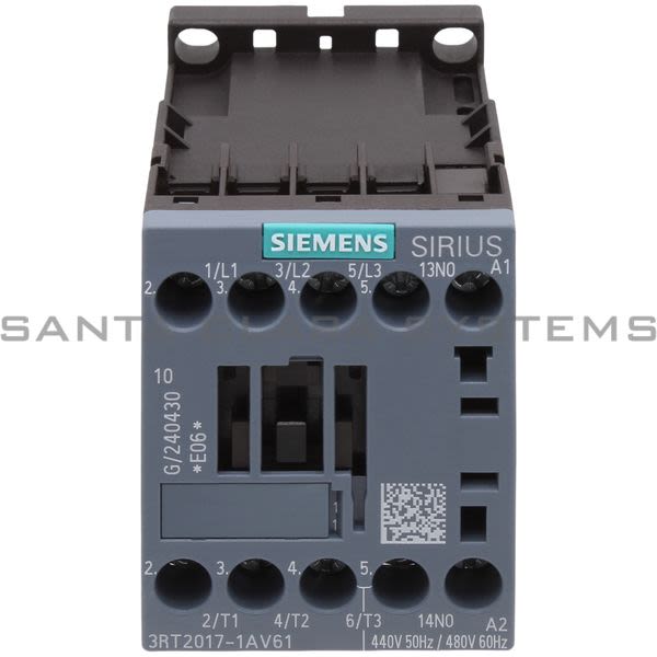 Siemens 3RT2017-1AV61 Contactor Product Image