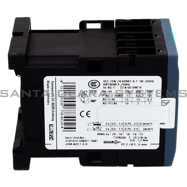 Siemens 3RT2017-1BB41 Contactor | 3RT2017-1BB41 Product Image