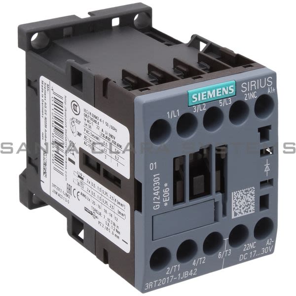 Siemens 3RT2017-1JB42 Contactor Product Image