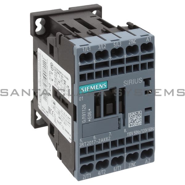 Siemens 3RT2017-2AK62 Contactor | Sirius | 3RT2017-2AK62 Product Image