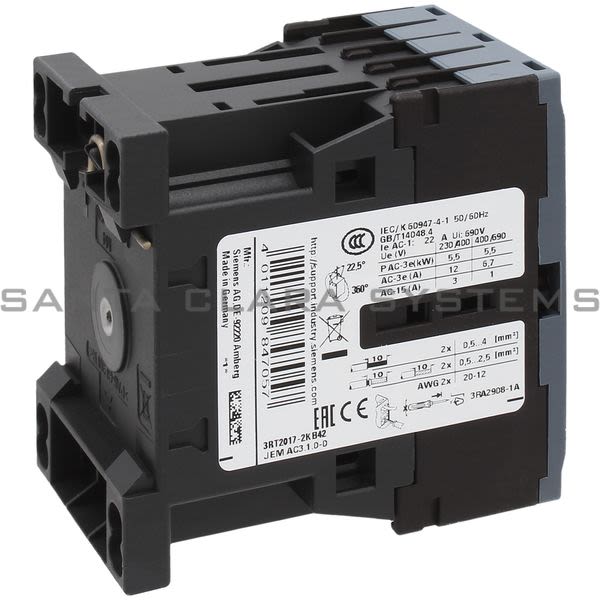 Siemens 3RT2017-2KB42 Contactor | 3RT2017-2KB42 Product Image