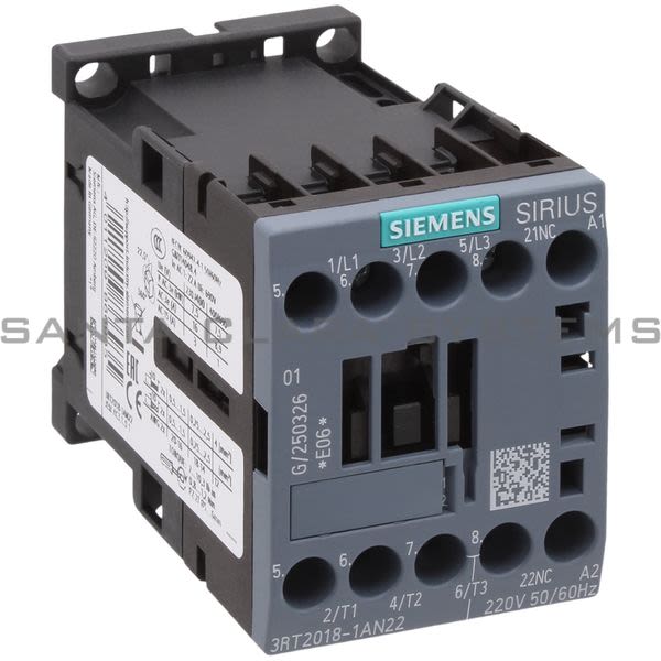 Siemens 3RT2018-1AN22 Contactor Product Image