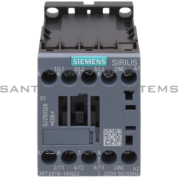 Siemens 3RT2018-1AN22 Contactor Product Image