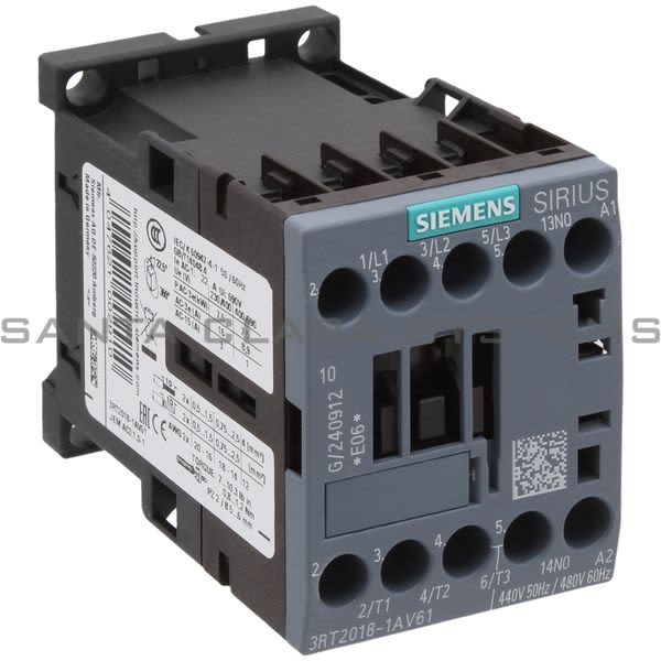 Siemens 3RT2018-1AV61 Contactor Product Image