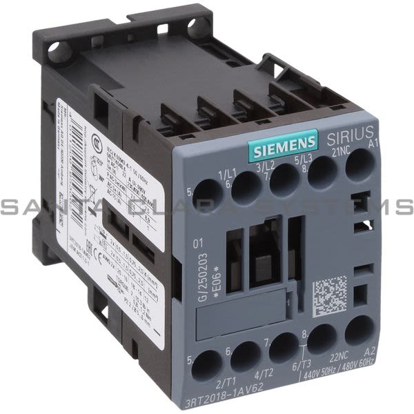 Siemens 3RT2018-1AV62 Contactor Product Image