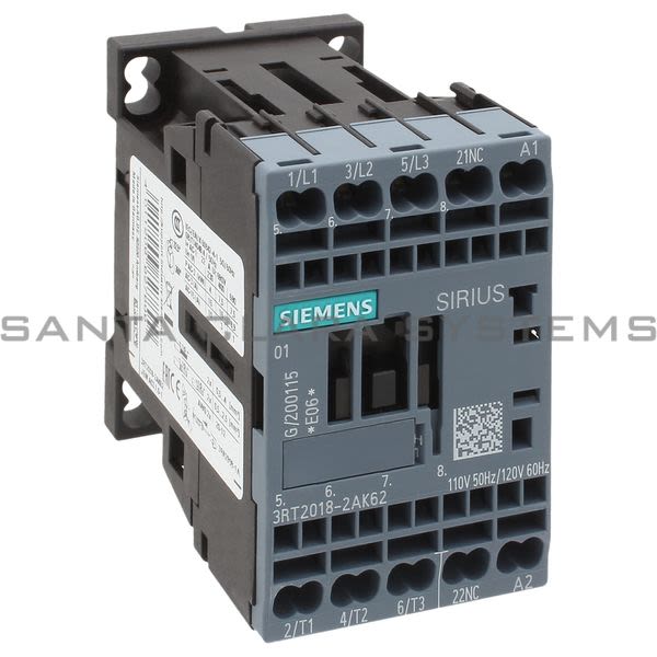 Siemens 3RT2018-2AK62 Contactor | 3RT2018-2AK62 Product Image