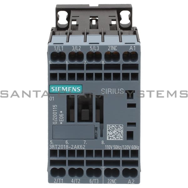 Siemens 3RT2018-2AK62 Contactor | 3RT2018-2AK62 Product Image