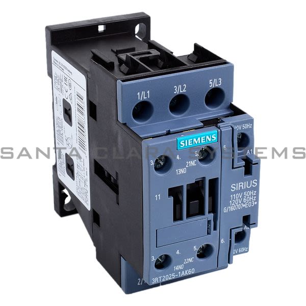 Siemens 3RT2025-1AK60 Contactor | 3RT2025-1AK60 Product Image