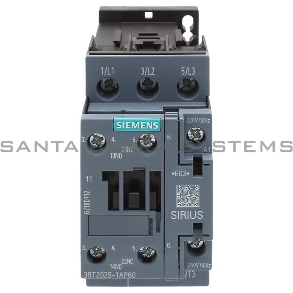 Siemens 3RT2025-1AP60 Contactor | Sirius | 3RT2025-1AP60 Product Image