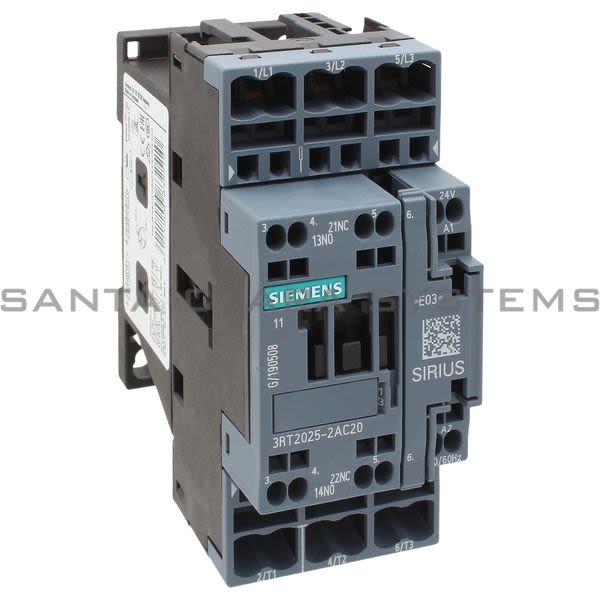 Siemens 3RT2025-2AC20 Contactor | SIRIUS | 3RT2025-2AC20 Product Image