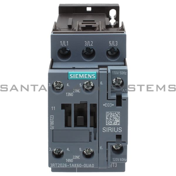 Siemens 3RT2026-1AK60-0UA0 Contactor | Sirius | 3RT2026-1AK60-0UA0 Product Image