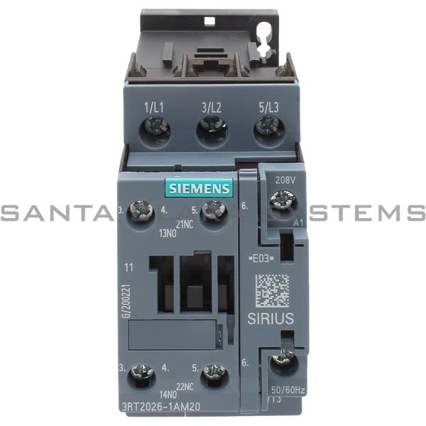 Siemens 3RT2026-1AM20 Contactor | Sirius | 3RT2026-1AM20 Product Image