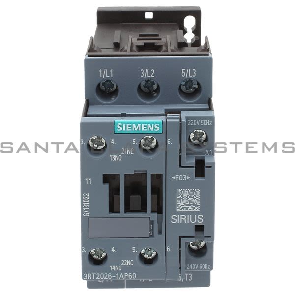 Siemens 3RT2026-1AP60 Contactor | Sirius | 3RT2026-1AP60 Product Image