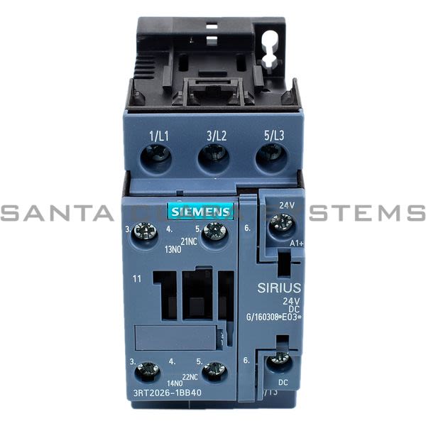 Siemens 3RT2026-1BB40 Contactor | Sirius | 3RT2026-1BB40 Product Image