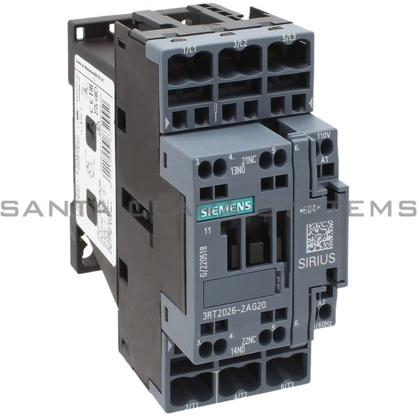 Siemens 3RT2026-2AG20 Contactor | Sirius | 3RT2026-2AG20 Product Image