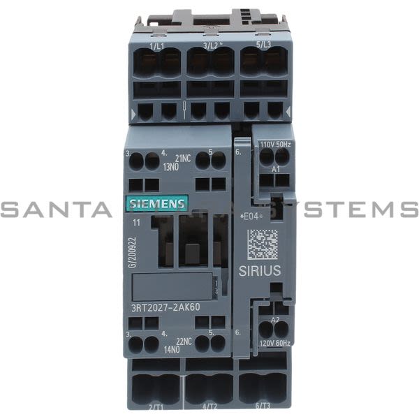 Siemens 3RT2027-2AK60 Contactor | 3RT2027-2AK60 Product Image