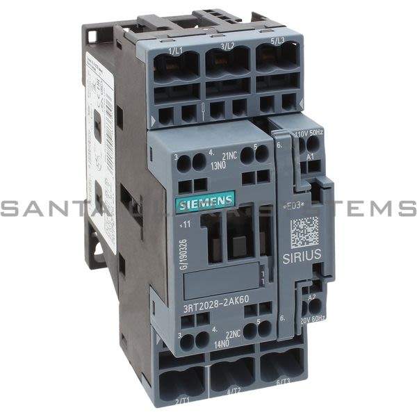 Siemens 3RT2028-2AK60 Contactor | Sirius | 3RT2028-2AK60 Product Image