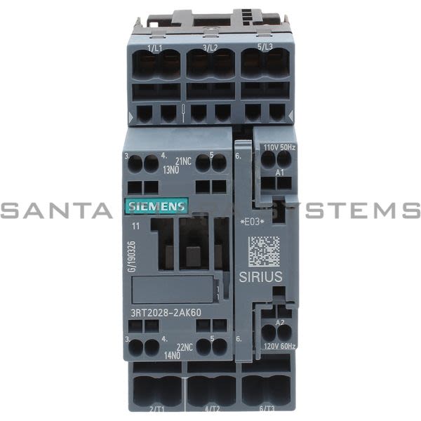 Siemens 3RT2028-2AK60 Contactor | Sirius | 3RT2028-2AK60 Product Image
