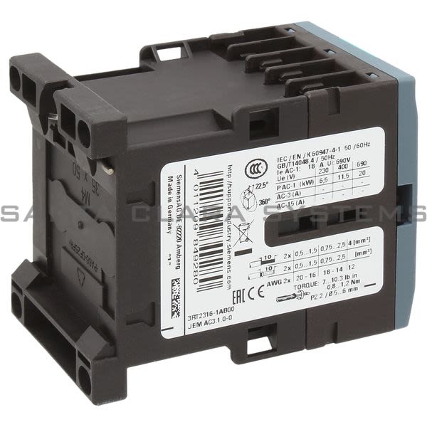 Siemens 3RT2316-1AB00 Contactor | 3RT2316-1AB00 Product Image