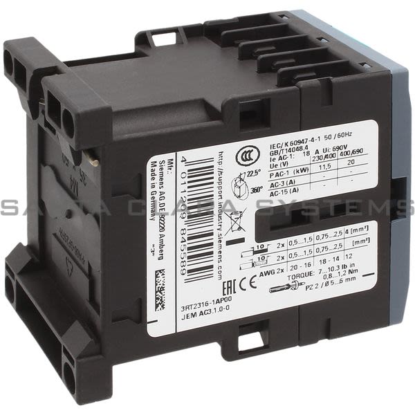 Siemens 3RT2316-1AP00 Contactor Product Image