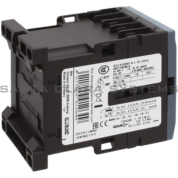 Siemens 3RT2317-1AP60 Contactor Product Image