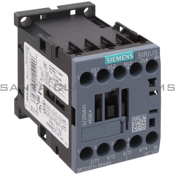 Siemens 3RT2317-1BA40 Contactor Product Image