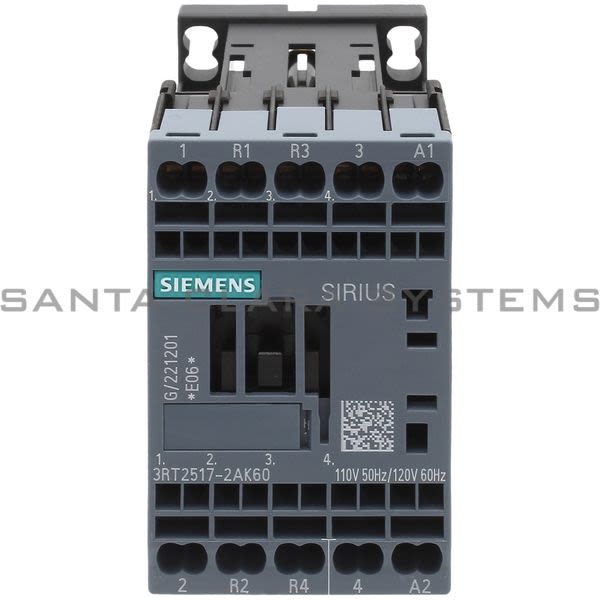 Siemens 3RT2517-2AK60 Contactor Product Image