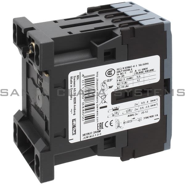 Siemens 3RT2517-2AK60 Contactor Product Image