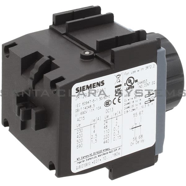 Siemens 3RT2927-2PA11 Pneumatic Timer Product Image