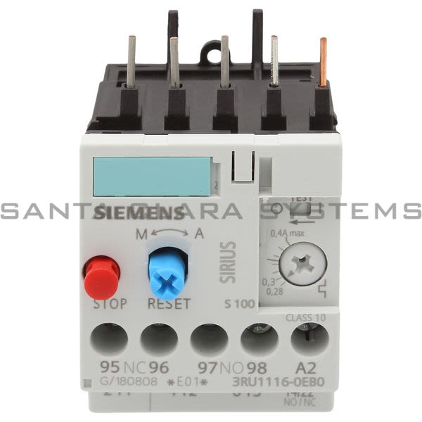 Siemens 3RU1116-0EB0 Overload Relay Product Image