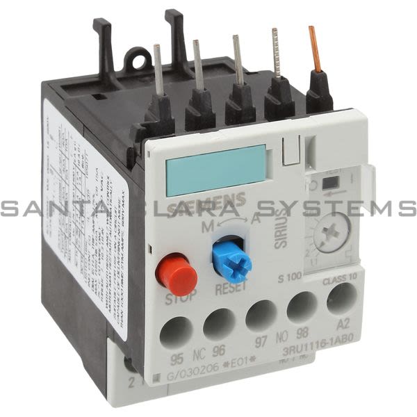 Siemens 3RU1116-1AB0 Overload Relay Product Image