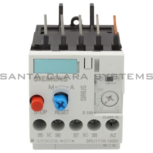 Siemens 3RU1116-1AB0 Overload Relay Product Image
