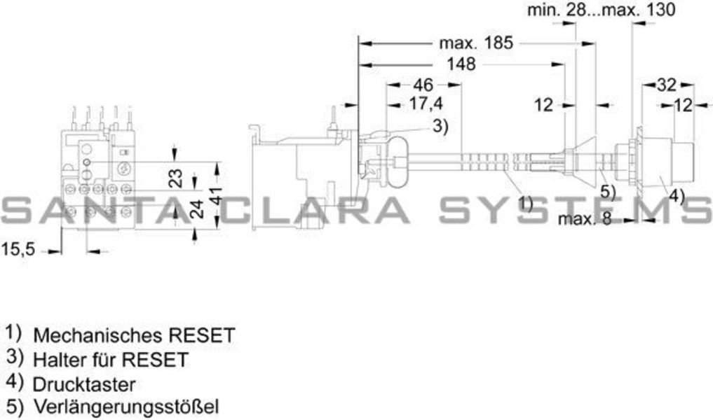 Siemens 3RU1900-1A Reset Switch Product Image