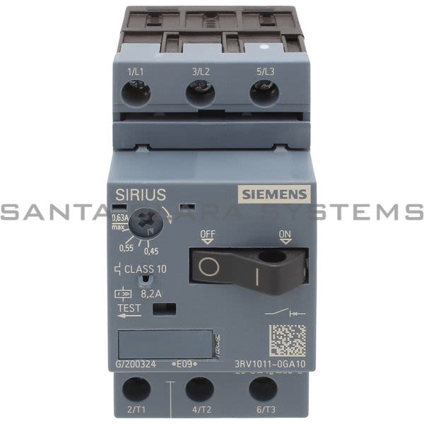 Siemens 3RV1011-0GA10 Motor Starter Protector | Sirius | 3RV1011-0GA10 Product Image