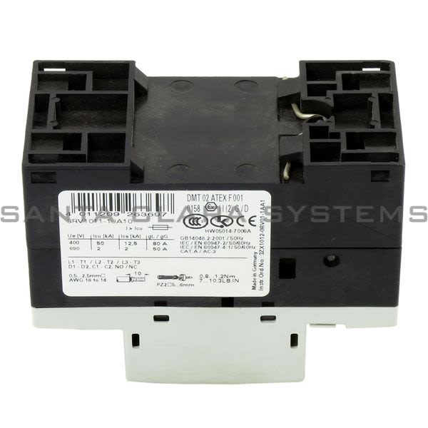 Siemens 3RV1011-1JA10 Motor Starter Protector | Sirius | 3RV1011-1JA10 Product Image