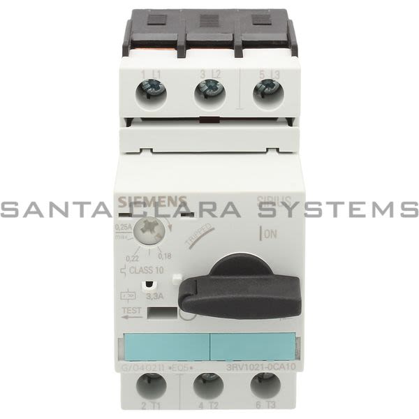 Siemens 3RV1021-0CA10 Motor Starter Protector | Sirius | 3RV1021-0CA10 Product Image