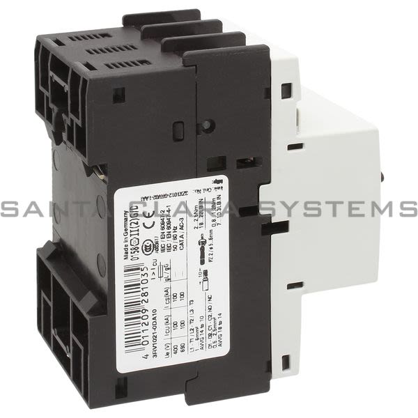 Siemens 3RV1021-0DA10 Motor Starter Protector | Sirius | 3RV1021-0DA10 Product Image