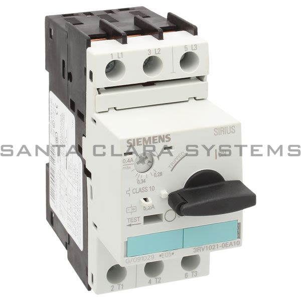Siemens 3RV1021-0EA10 Motor Starter Protector | Sirius | 3RV1021-0EA10 Product Image