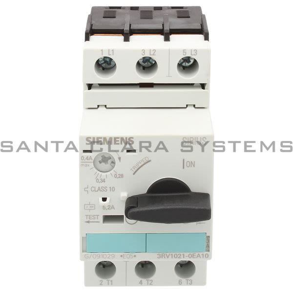Siemens 3RV1021-0EA10 Motor Starter Protector | Sirius | 3RV1021-0EA10 Product Image