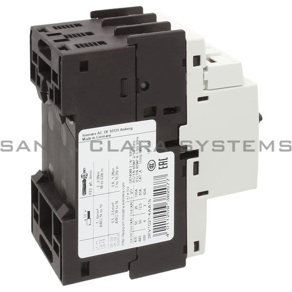 Siemens 3RV1021-4AA15 Motor Starter Protector Product Image