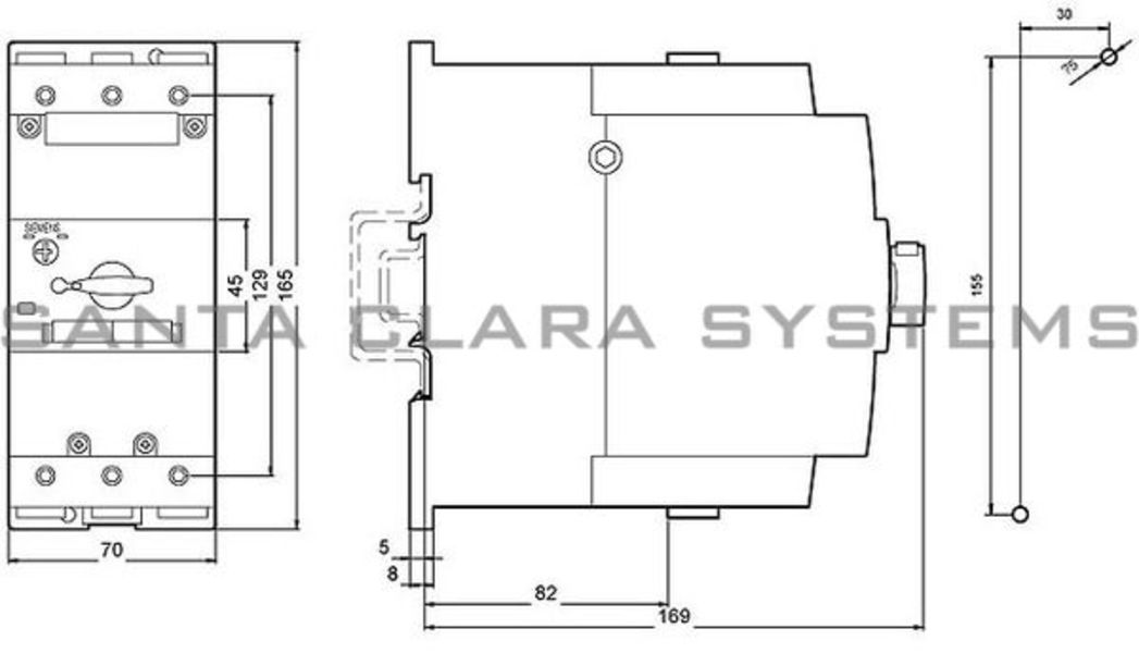 Siemens 3RV1042-4LB10 Motor Starter Protector Product Image