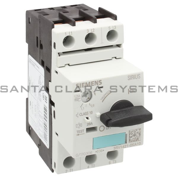 Siemens 3RV1421-0KA10 Motor Starter Protector Product Image