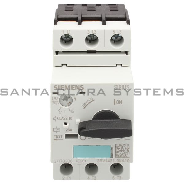 Siemens 3RV1421-0KA10 Motor Starter Protector Product Image