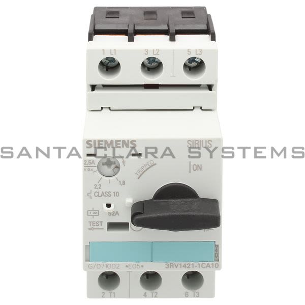 Siemens 3RV1421-1CA10 Motor Starter Protector | Sirius | 3RV1421-1CA10 Product Image