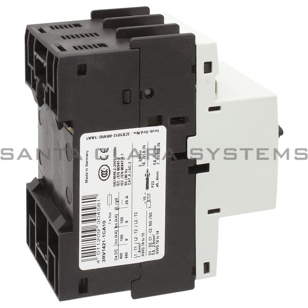 Siemens 3RV1421-1CA10 Motor Starter Protector | Sirius | 3RV1421-1CA10 Product Image