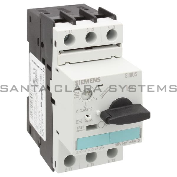 Siemens 3RV1421-4BA10 Motor Starter Protector Product Image
