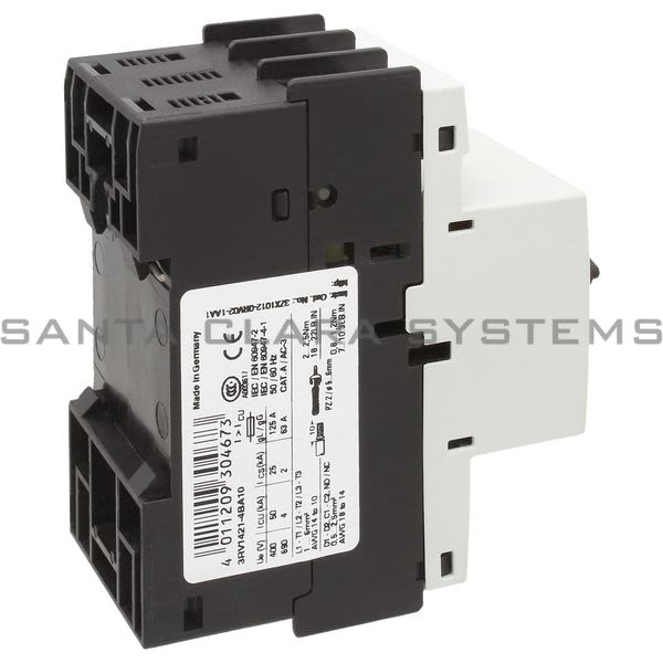 Siemens 3RV1421-4BA10 Motor Starter Protector Product Image