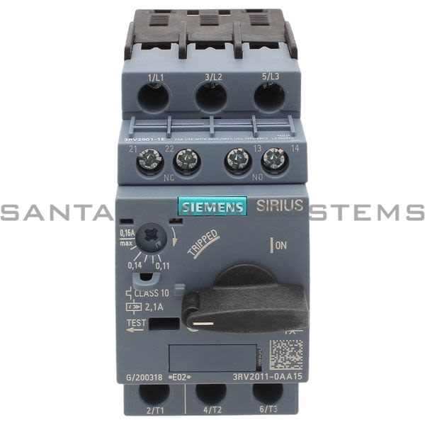 Siemens 3RV2011-0AA15 Motor Starter Protector | Sirius | 3RV2011-0AA15 Product Image