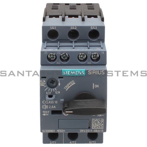 Siemens 3RV2011-0BA15 Motor Starter Protector | Sirius | 3RV2011-0BA15 Product Image